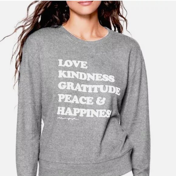 Spiritual Gangster Happiness Crew Neck Savasana Sweatshirt - L - Picture 1 of 8